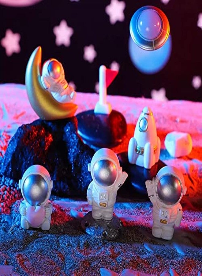 Chocozone Pack of 7 Space Crafts Including Astronaut, Spaceship Miniature Landscape for Science Learning Toys Action Figures(3-5cm) - Image 1